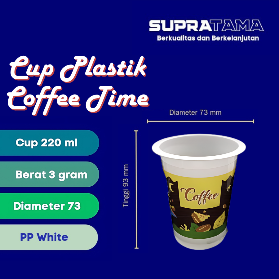 CUP 200 ML COFFEE TIME 3 GR