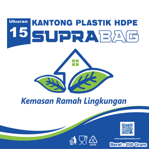 [35.002.00009] KANTONG PLASTIK HD PUTIH SUSU 0.03 X 25/15 X 30