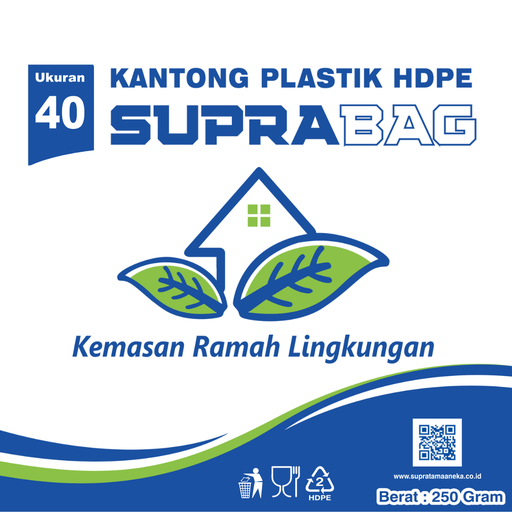 [35.002.00021] KANTONG PLASTIK HD PUTIH SUSU 0.03 X 62/40 X 60